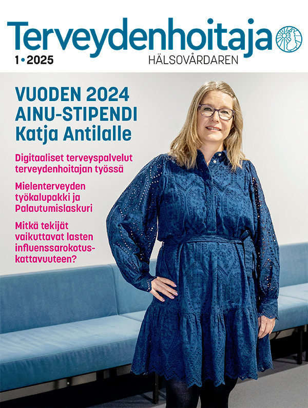 Kansikuva Terveydenhoitaja-Hälsovårdaren 2025