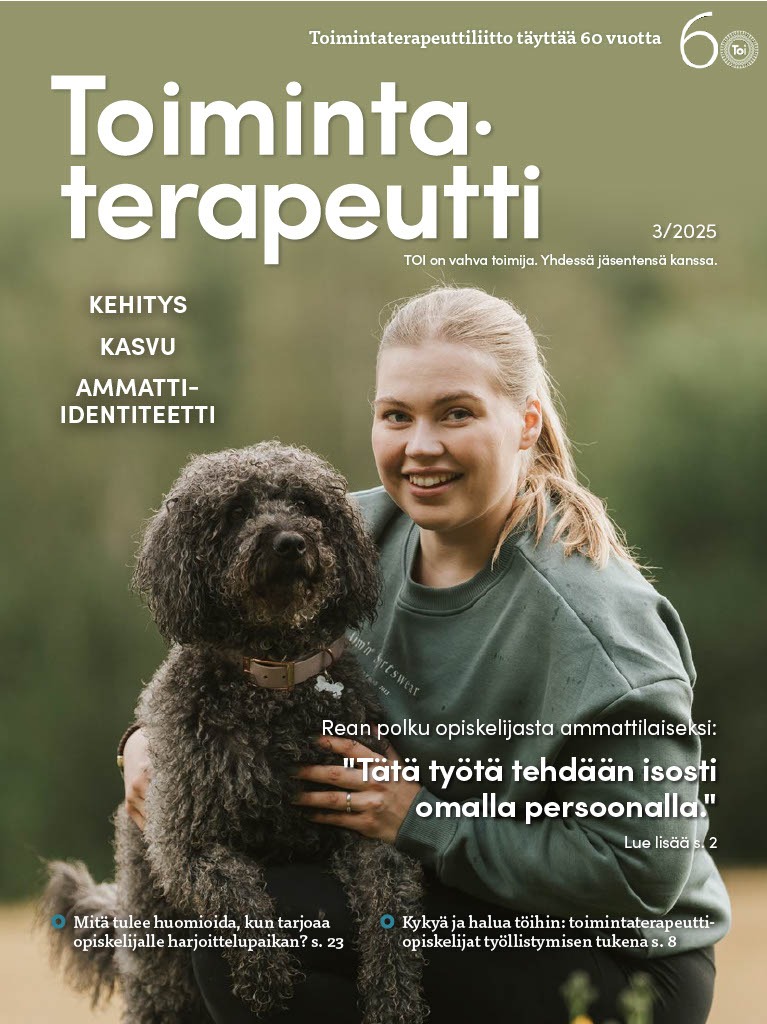 Kansikuva Toimintaterapeutti 2026